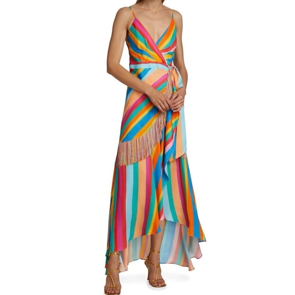 FARM Rio Multicolor Striped Maxi Dress